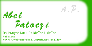 abel paloczi business card